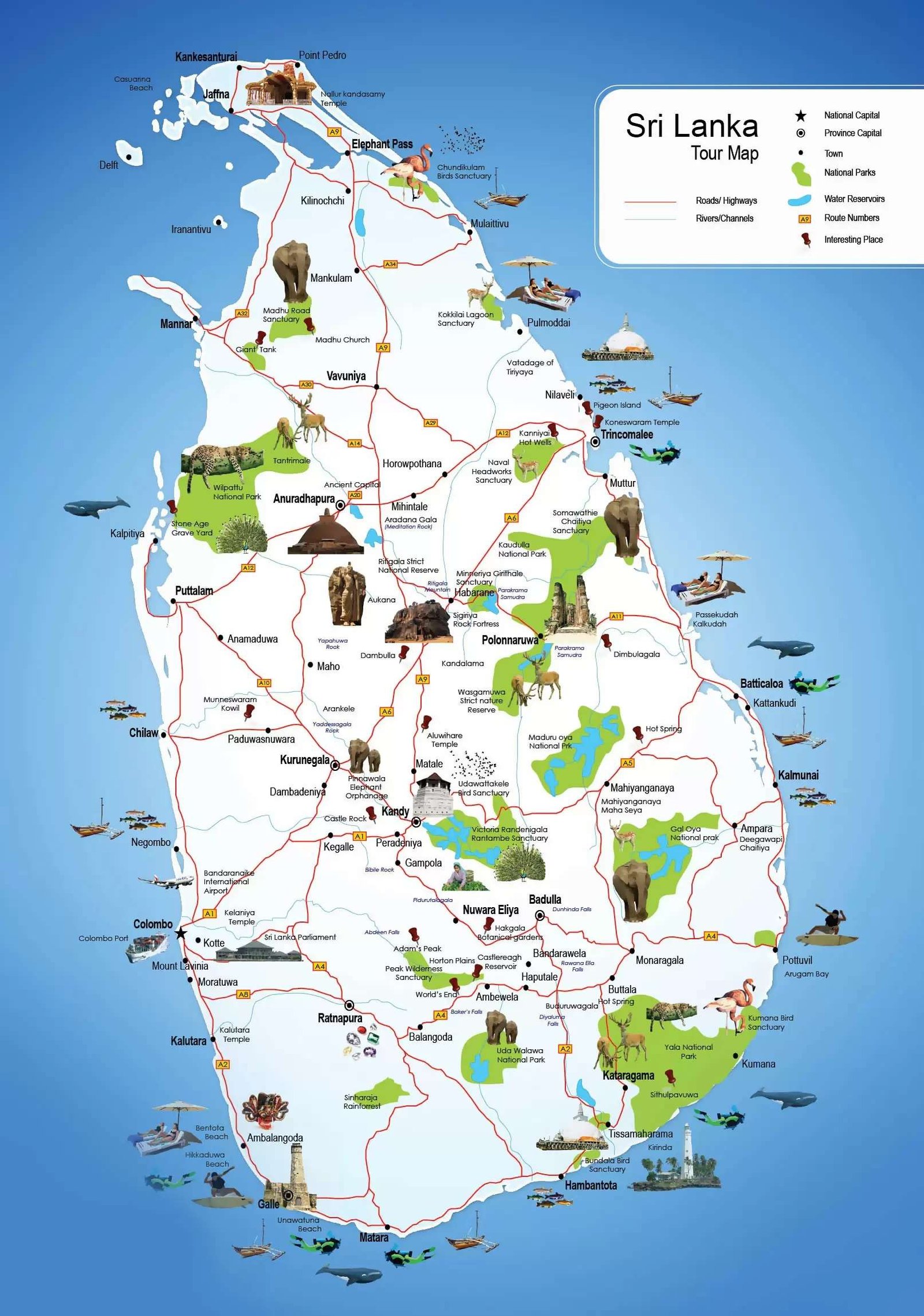 sri lanka map